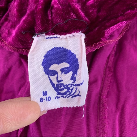 Vintage Betsey Johnson Punk Label Crushed Velvet Dress - Picture 9 of 9